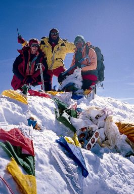 It’s All About_Cathy ODowd (left) on Everest summit 29 May 1999 1st woman to climb it from both sides